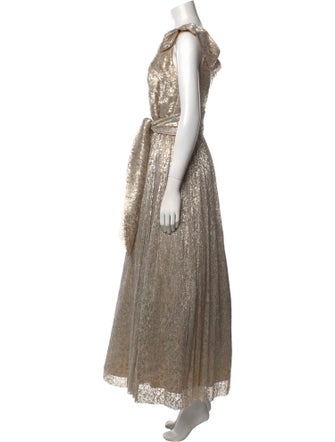 Aidan Mattox Cowl Neck Long Dress