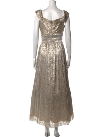 Aidan Mattox Cowl Neck Long Dress