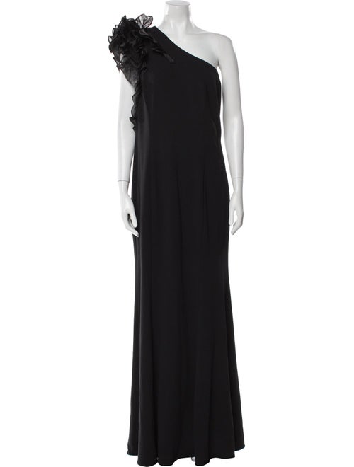 Aidan Mattox One-Shoulder Long Dress