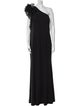 Aidan Mattox One-Shoulder Long Dress