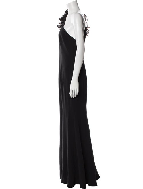 Aidan Mattox One-Shoulder Long Dress