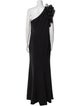 Aidan Mattox One-Shoulder Long Dress