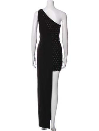 Aidan Mattox One-Shoulder Long Dress