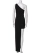 Aidan Mattox One-Shoulder Long Dress