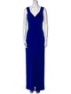 Aidan Mattox V-Neck Long Dress
