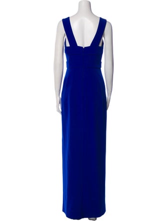 Aidan Mattox V-Neck Long Dress