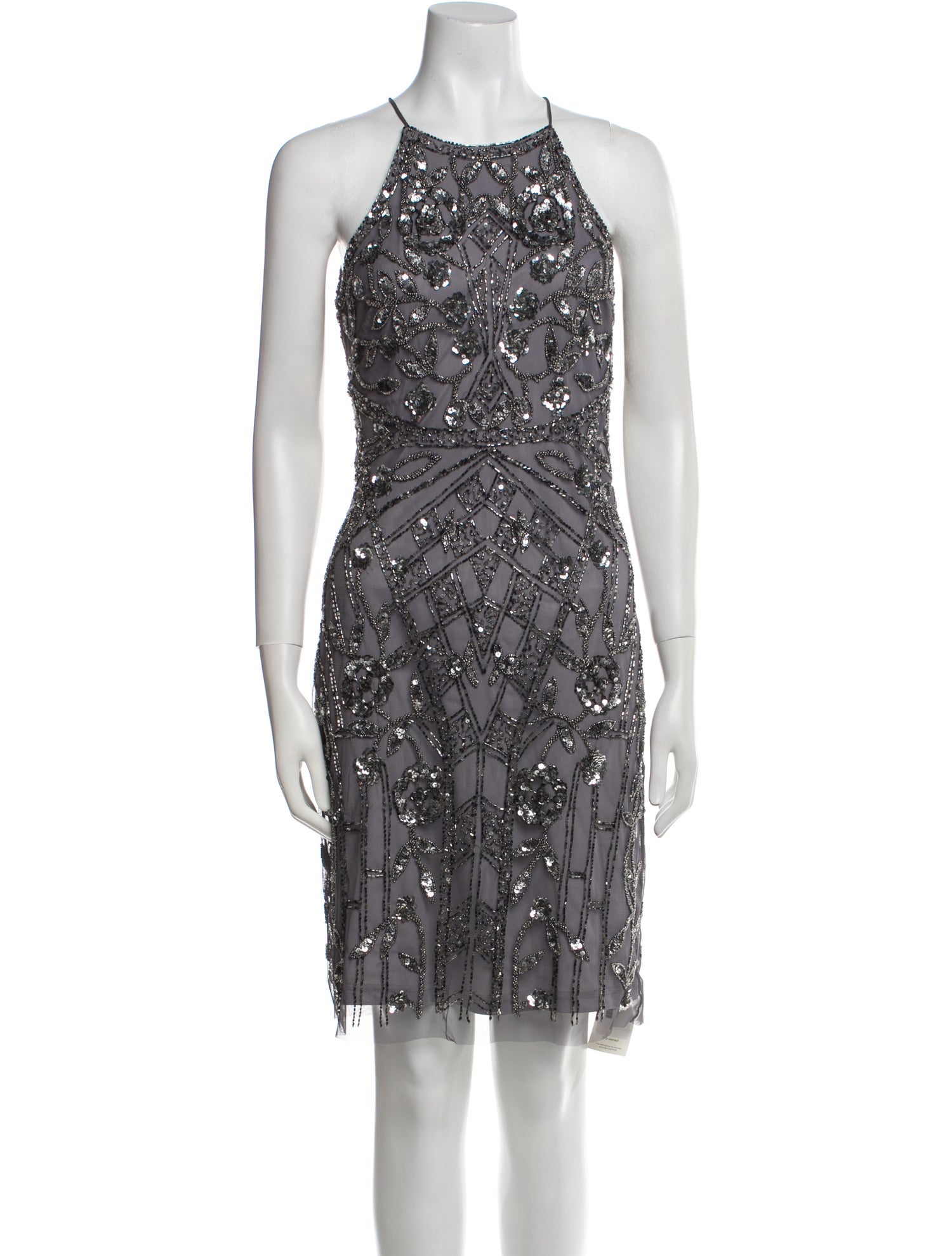 Aidan Mattox Lace Pattern Knee-Length Dress
