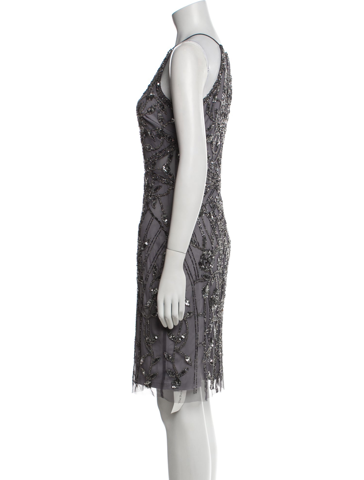 Aidan Mattox Lace Pattern Knee-Length Dress
