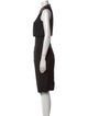 Aidan Mattox Mock Neck Knee-Length Dress