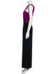 Aidan Mattox One-Shoulder Long Dress