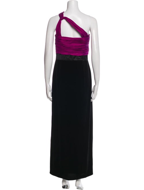 Aidan Mattox One-Shoulder Long Dress