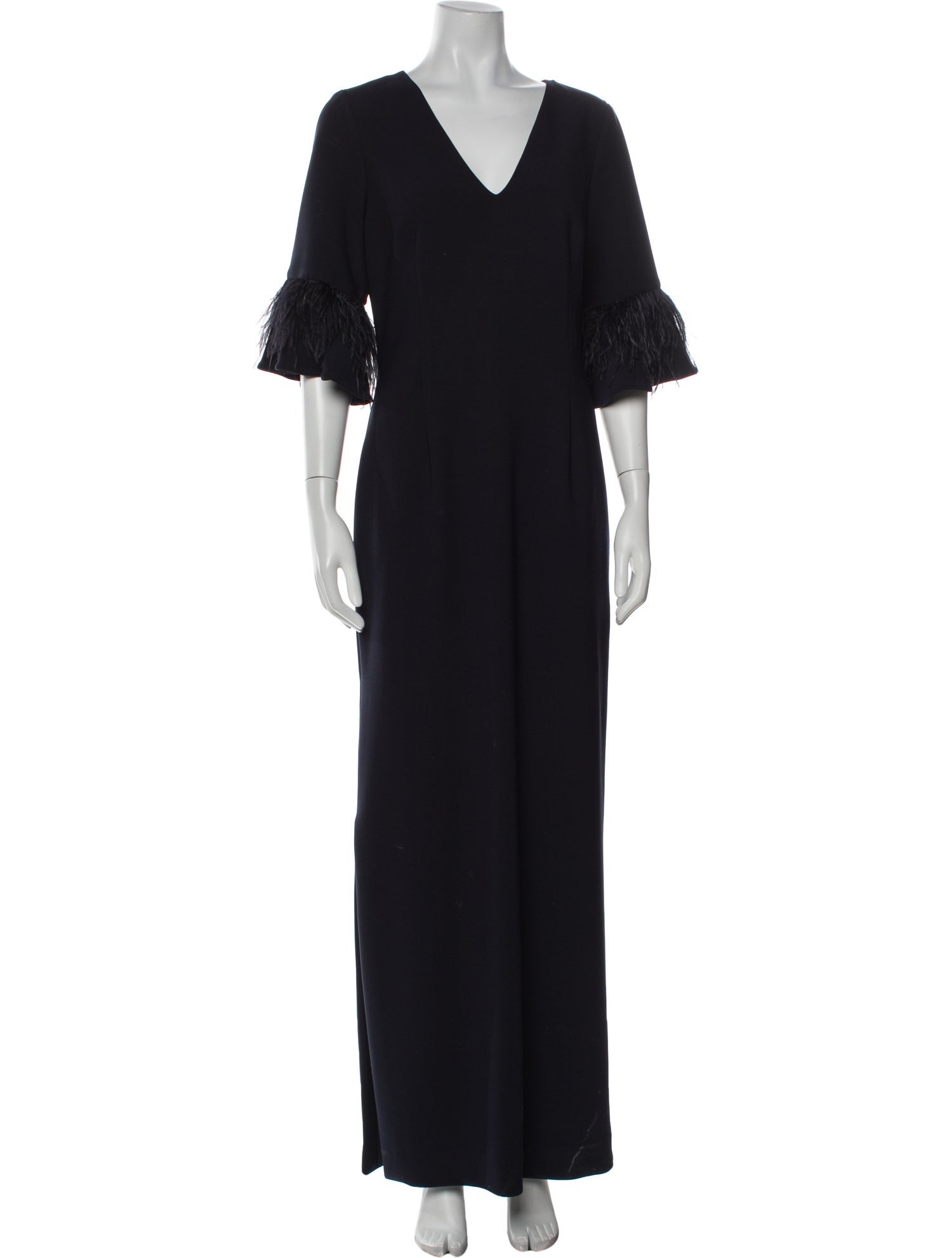 Aidan Mattox V-Neck Long Dress