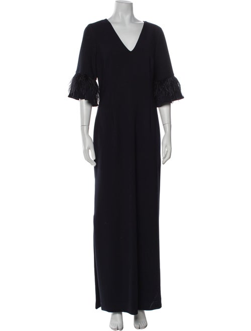 Aidan Mattox V-Neck Long Dress
