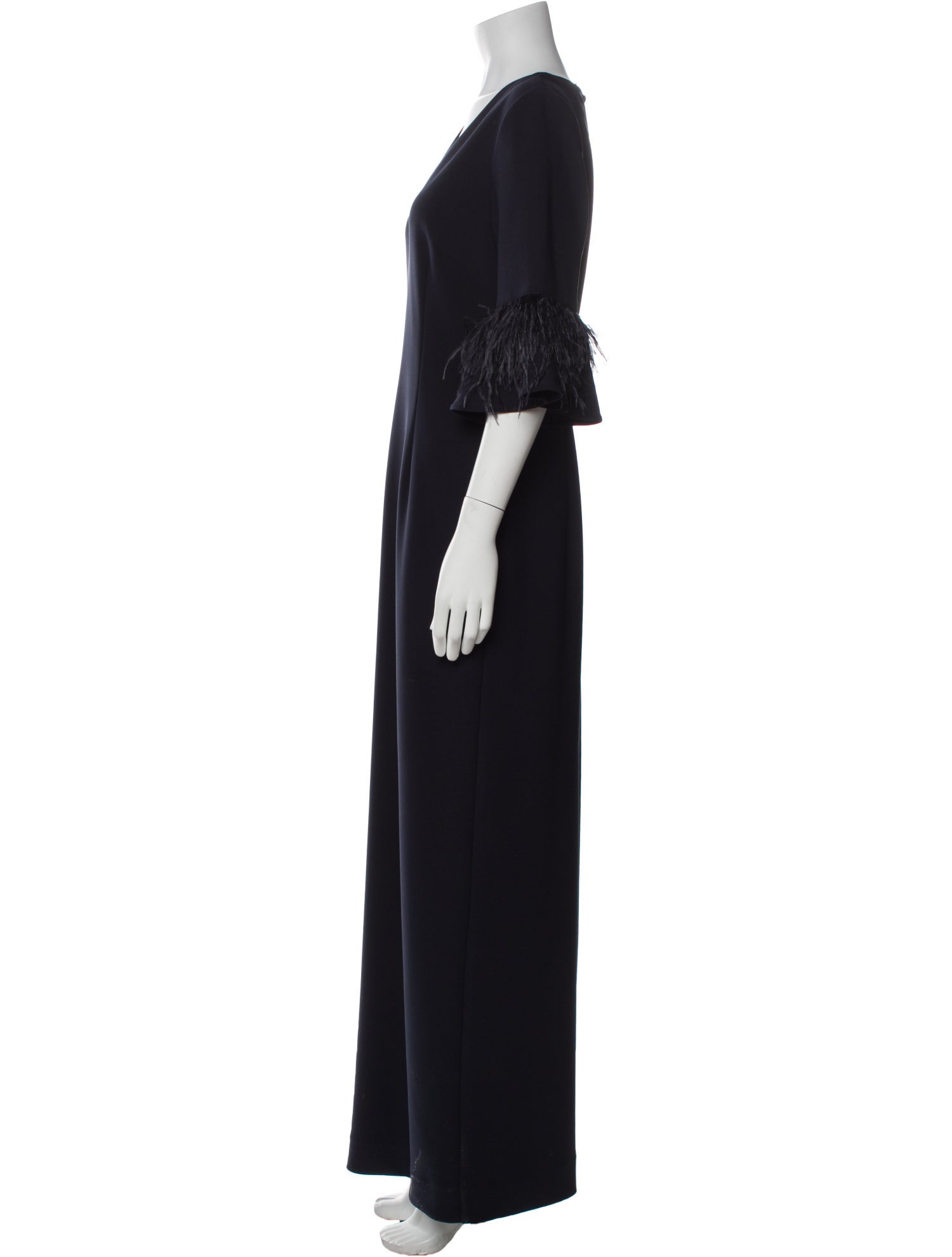 Aidan Mattox V-Neck Long Dress