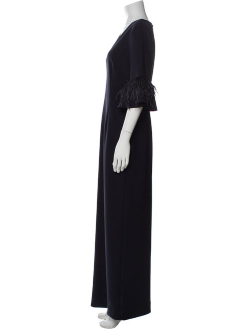 Aidan Mattox V-Neck Long Dress