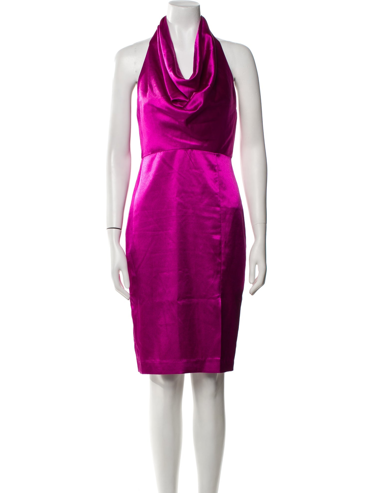 Aidan Mattox Cowl Neck Midi Length Dress