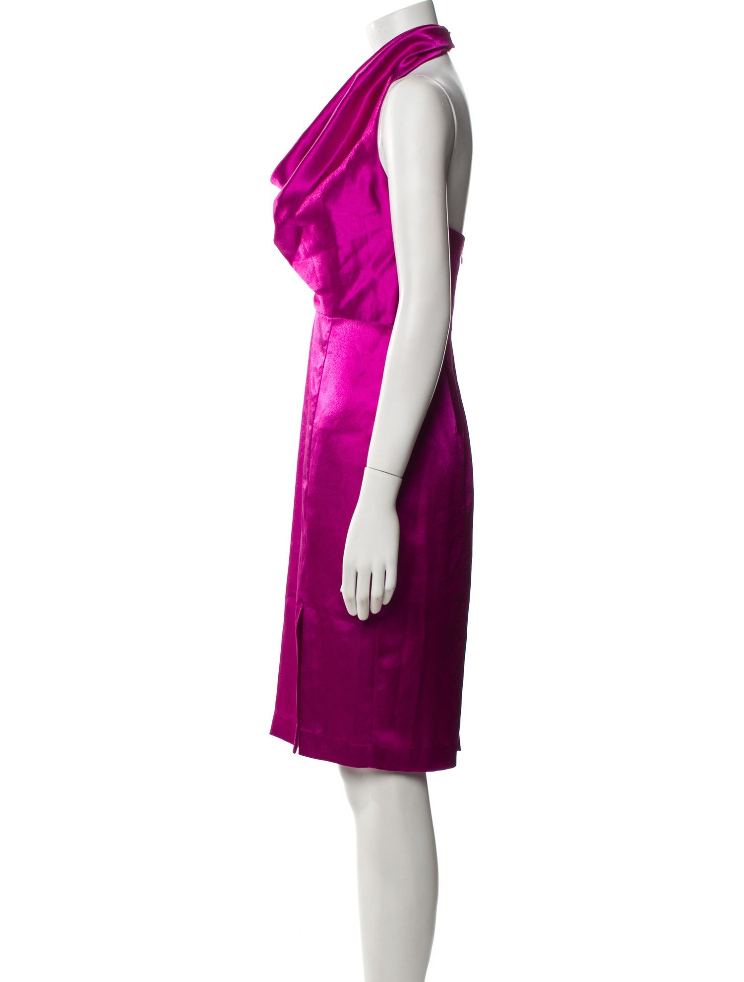 Aidan Mattox Cowl Neck Midi Length Dress