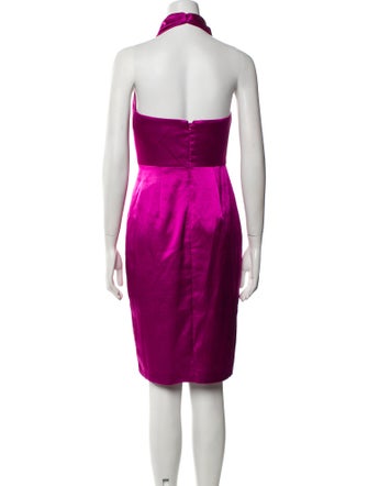 Aidan Mattox Cowl Neck Midi Length Dress