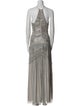 Aidan Mattox Halterneck Long Dress