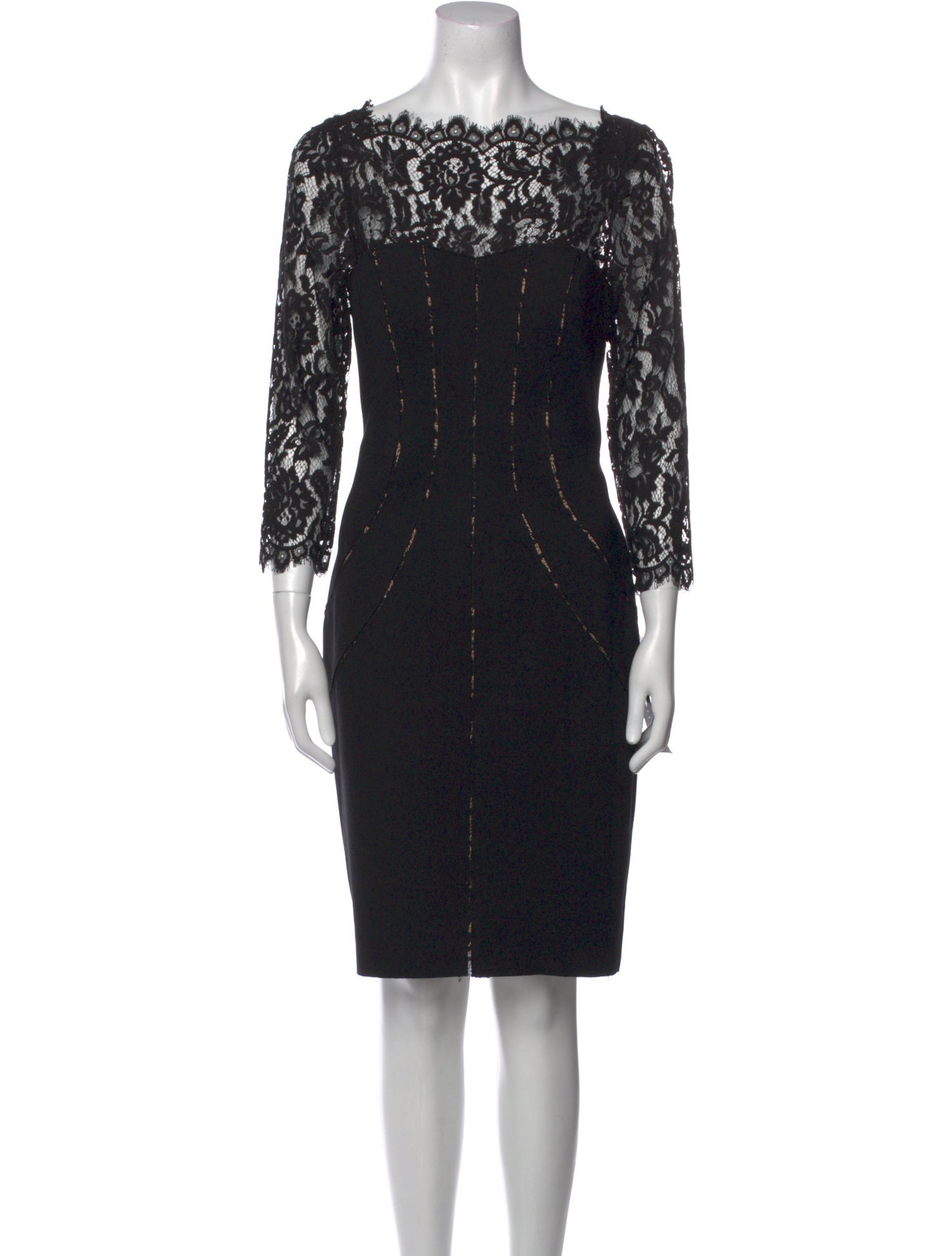 Aidan Mattox Lace Pattern Knee-Length Dress