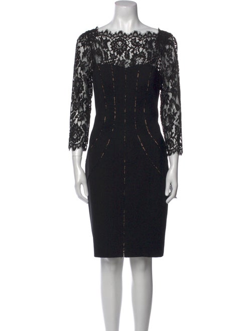 Aidan Mattox Lace Pattern Knee-Length Dress