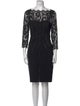 Aidan Mattox Lace Pattern Knee-Length Dress