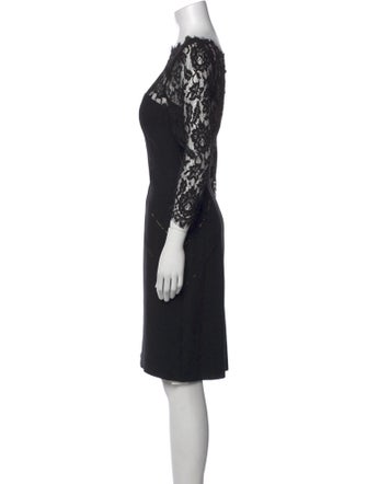Aidan Mattox Lace Pattern Knee-Length Dress