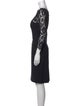 Aidan Mattox Lace Pattern Knee-Length Dress