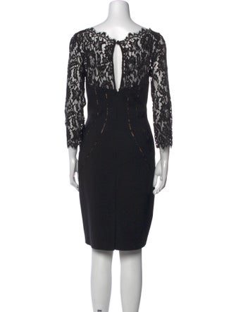 Aidan Mattox Lace Pattern Knee-Length Dress
