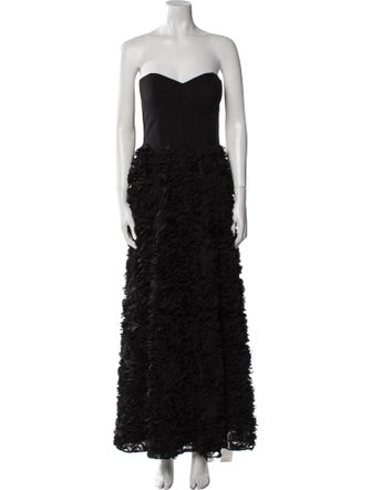 Aidan Mattox Strapless Long Dress