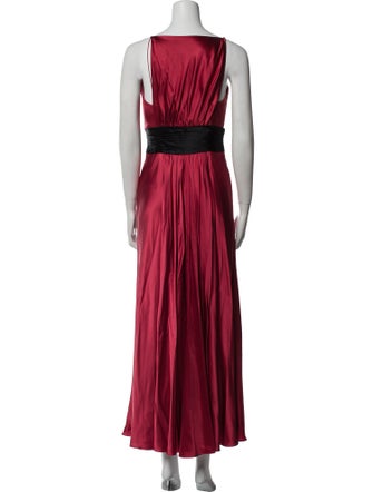 Aidan Mattox Silk Long Dress