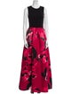 Aidan Mattox Floral Print Long Dress