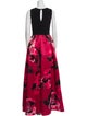 Aidan Mattox Floral Print Long Dress