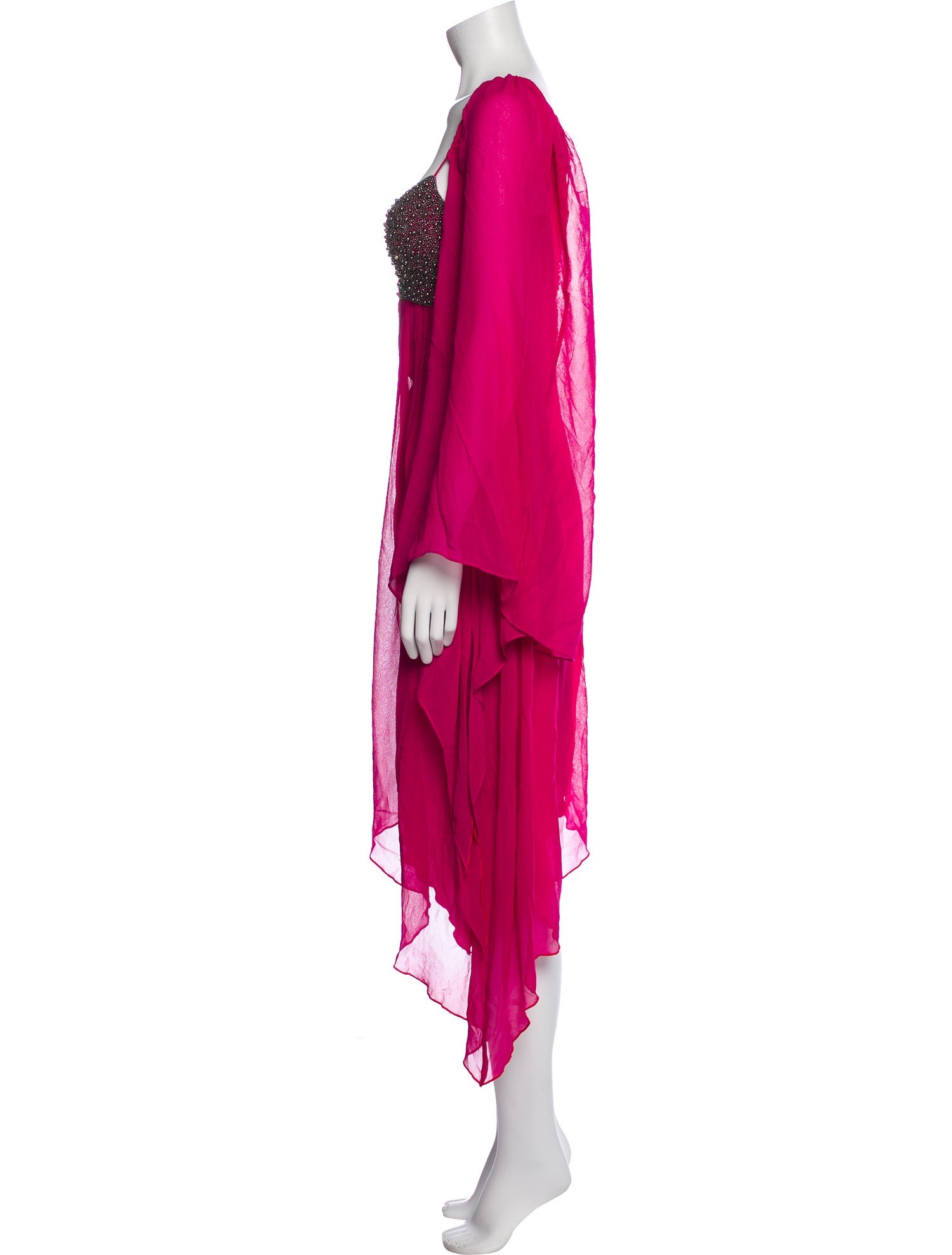 Aidan Mattox Silk Midi Length Dress