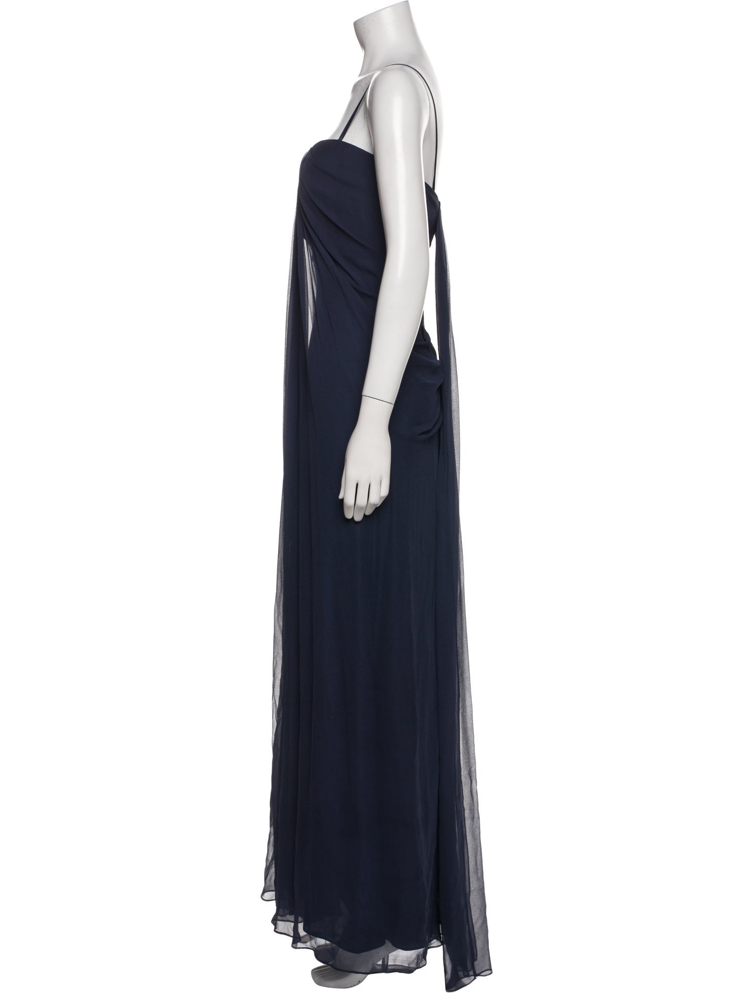 Aidan Mattox Silk Long Dress