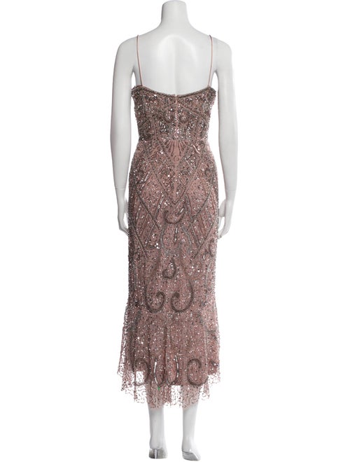 Aidan Mattox Lace Pattern Long Dress