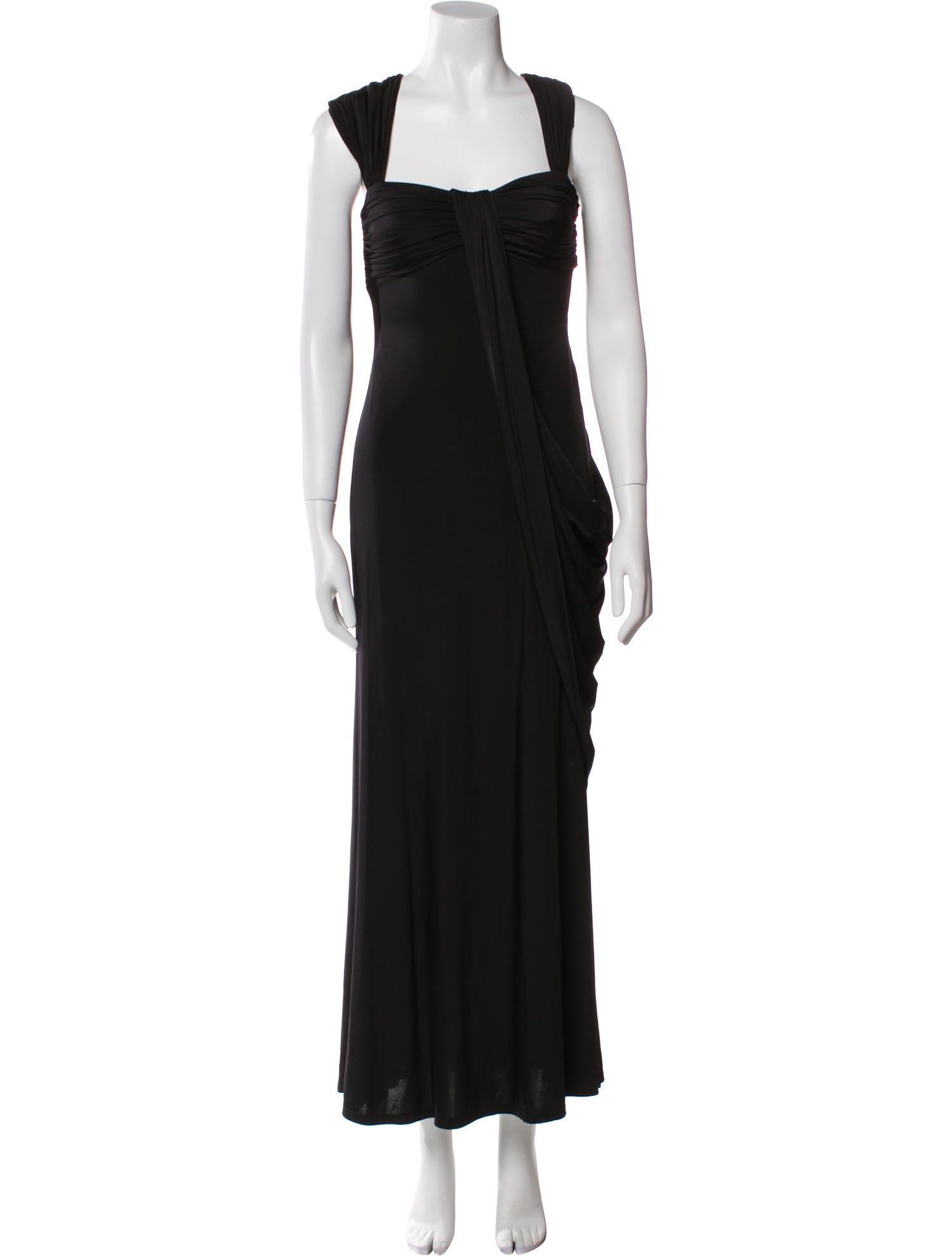 Aidan Mattox Square Neckline Long Dress