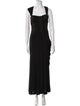 Aidan Mattox Square Neckline Long Dress