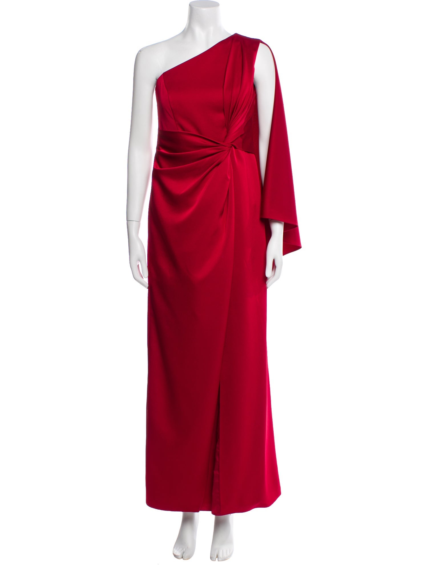 Aidan Mattox One-Shoulder Long Dress