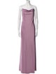 Aidan Mattox Cowl Neck Long Dress