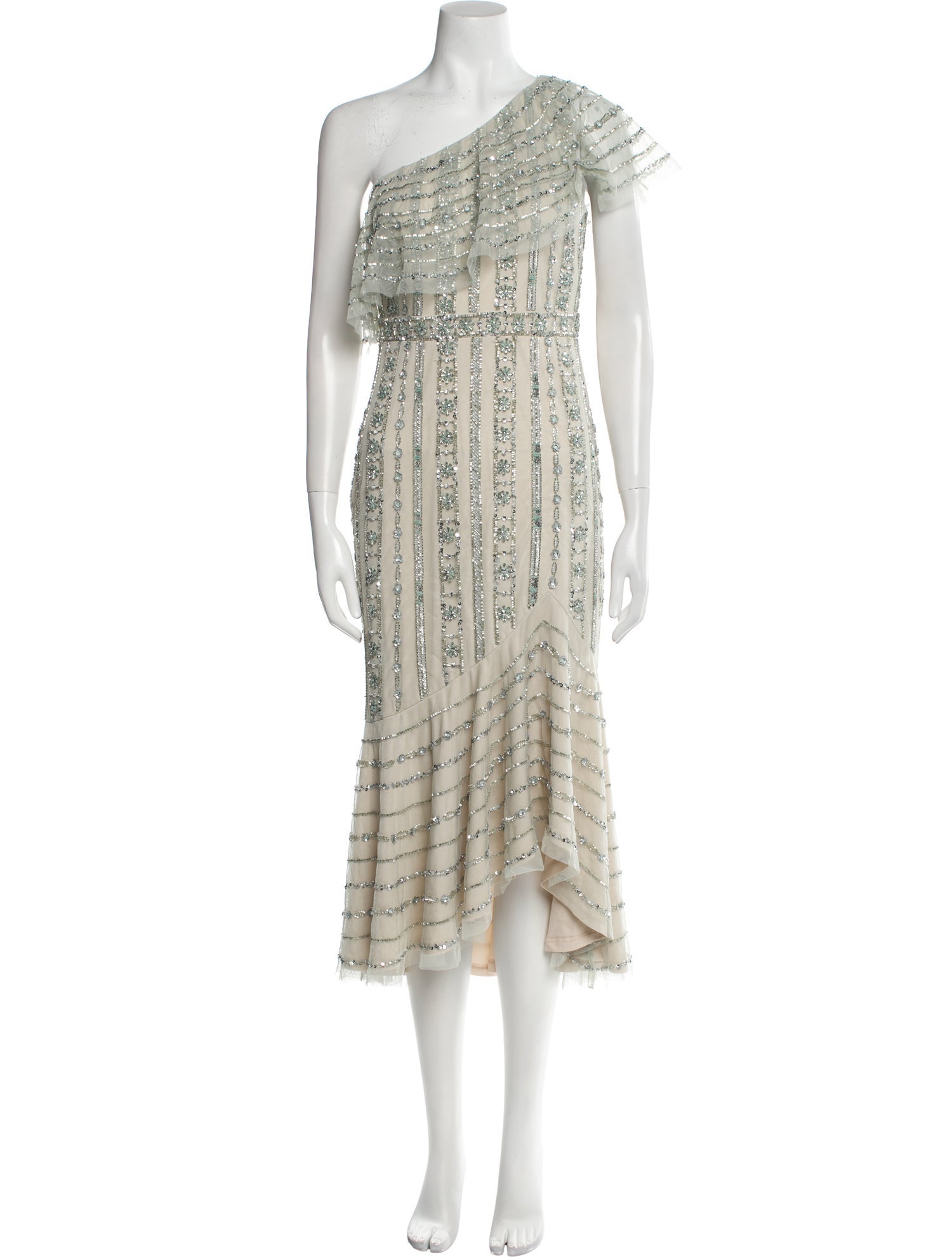 Aidan Mattox Printed Knee-Length Dress w/ Tags