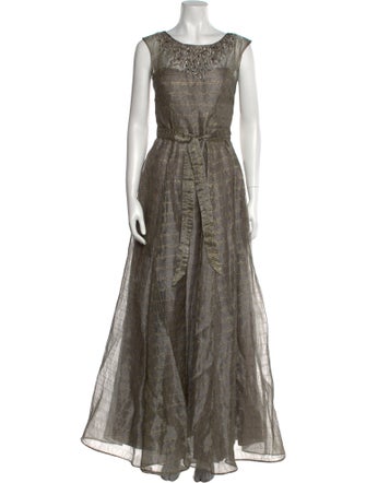 Aidan Mattox Nylon Long Dress