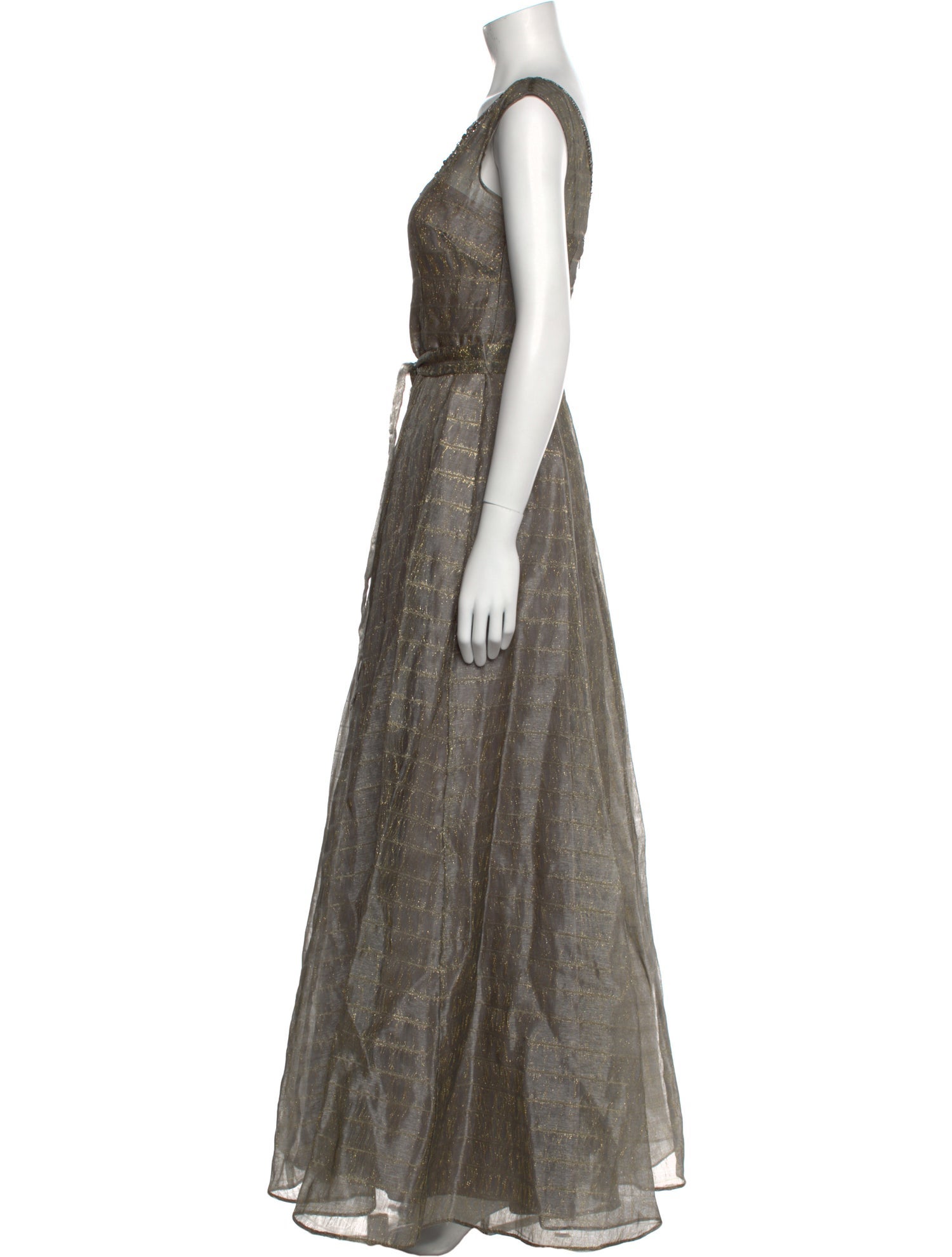 Aidan Mattox Nylon Long Dress