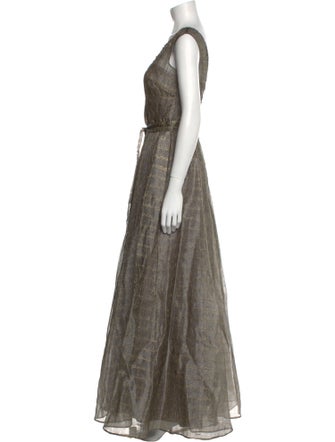 Aidan Mattox Nylon Long Dress