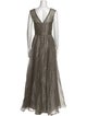 Aidan Mattox Nylon Long Dress