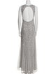 Aidan Mattox Scoop Neck Long Dress