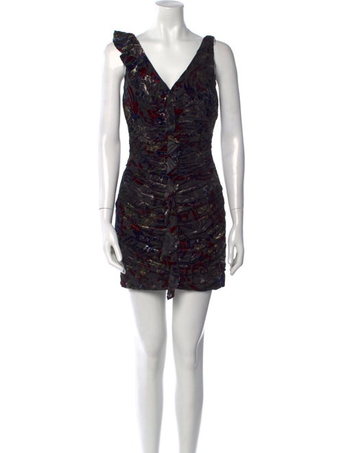 Aidan Mattox Printed Mini Dress