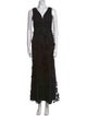 Aidan Mattox V-Neck Long Dress