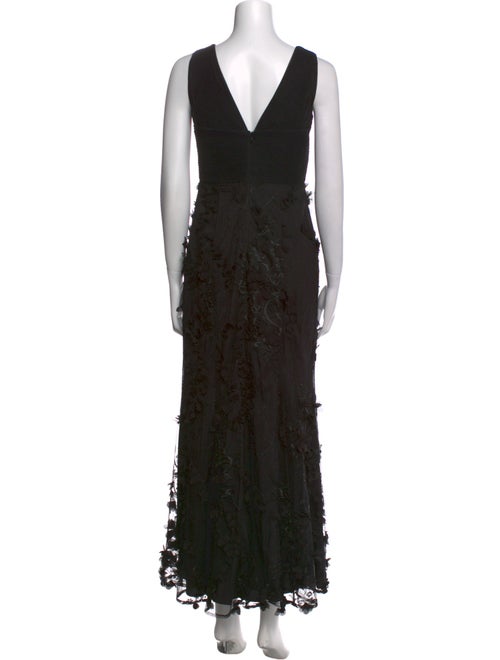 Aidan Mattox V-Neck Long Dress