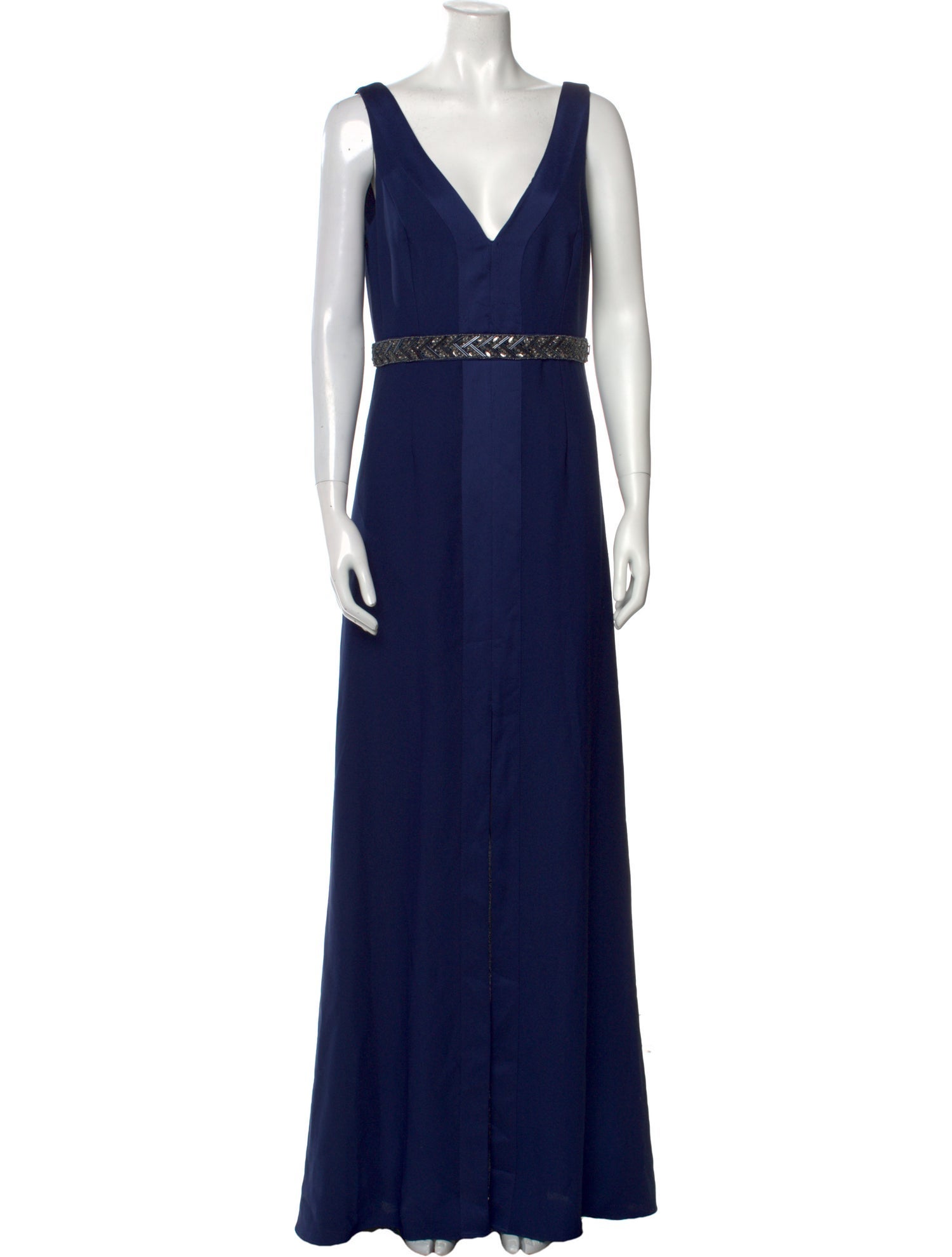 Aidan Mattox V-Neck Long Dress